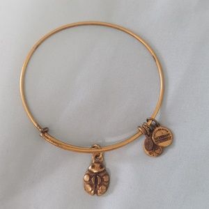 Alex & Ani original gold Ladybug bracelet